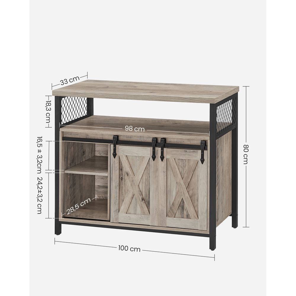 vintage sideboard with 2 sliding doors - Egyptian Queen storebuffet