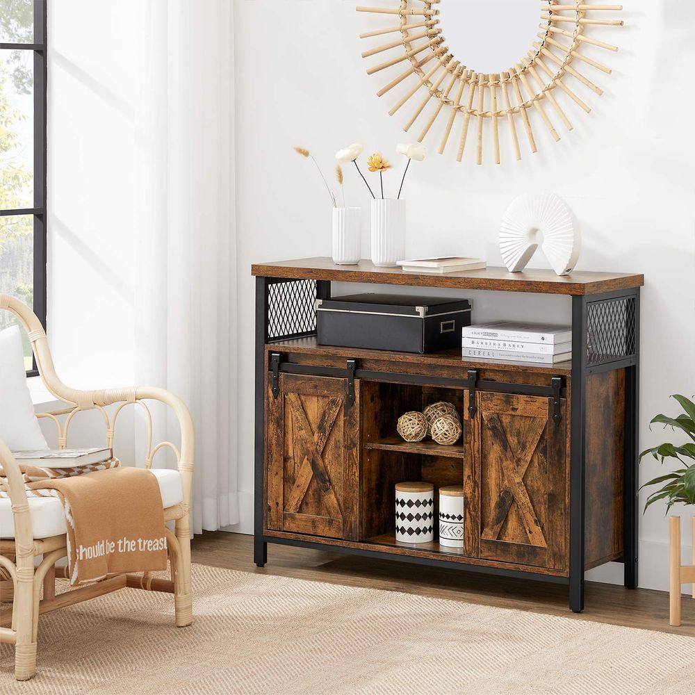 vintage sideboard with 2 sliding doors - Egyptian Queen storebuffet