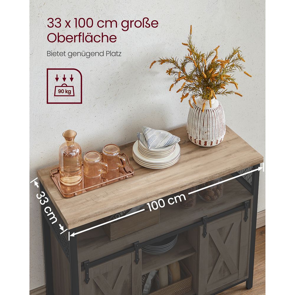 vintage sideboard with 2 sliding doors - Egyptian Queen storebuffet